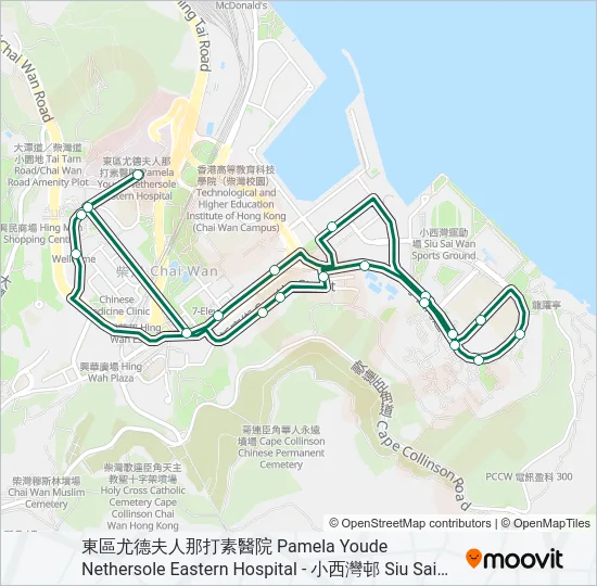 47E Bus Line Map