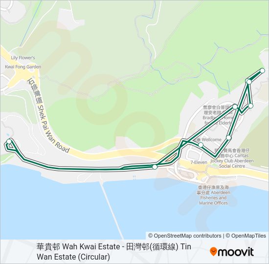巴士51A的線路圖