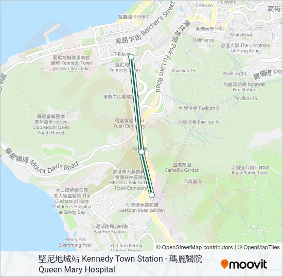 54M Bus Line Map