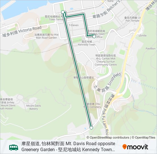 54S bus Line Map