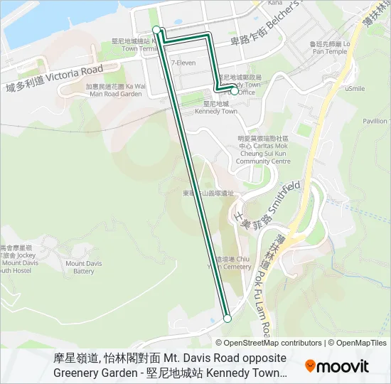 54S Bus Line Map