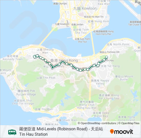 56A bus Line Map