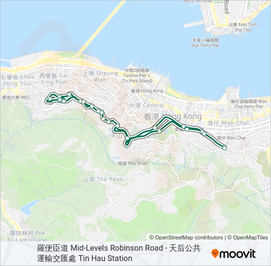 巴士56B的線路圖