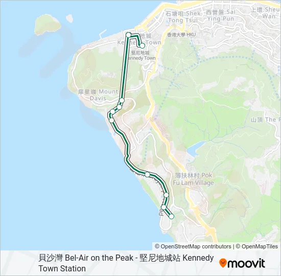 58M Bus Line Map