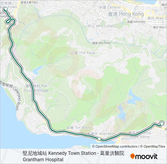 巴士59X的線路圖
