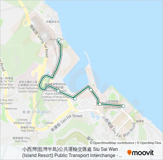 62A Bus Line Map