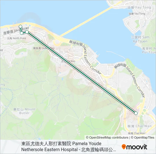 65X Bus Line Map