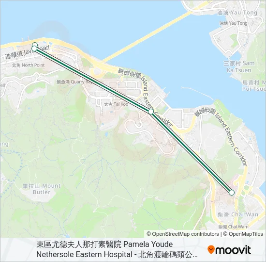 65X Bus Line Map