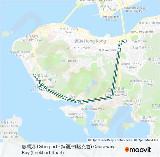 69X Bus Line Map