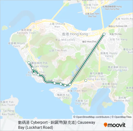 69X Bus Line Map