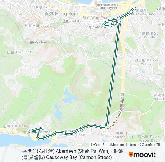 N4A Bus Line Map