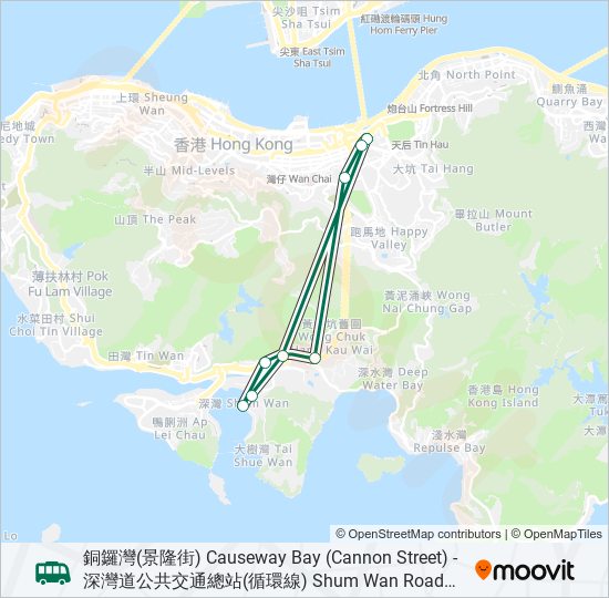 N4X bus Line Map