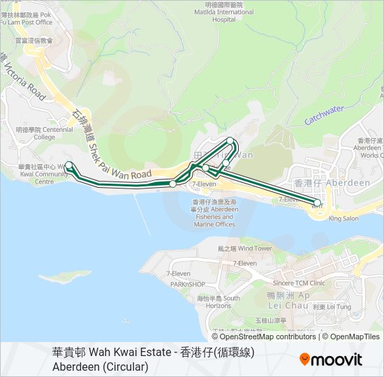 巴士N51S的線路圖