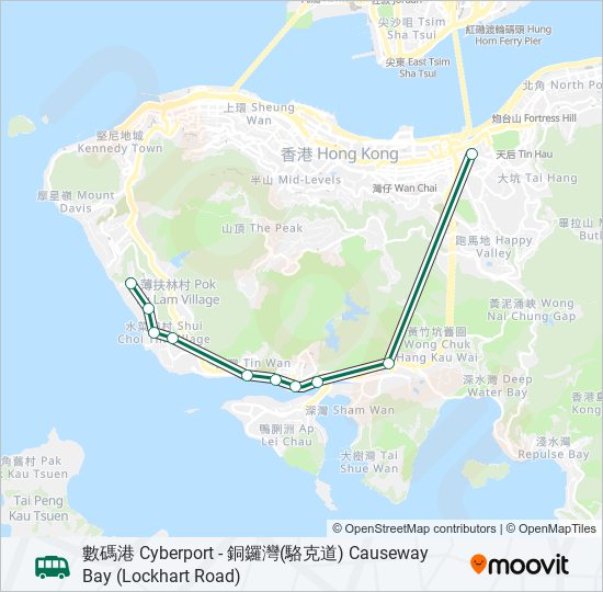 N69X bus Line Map