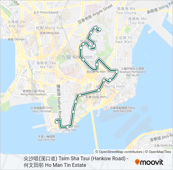 巴士8的線路圖
