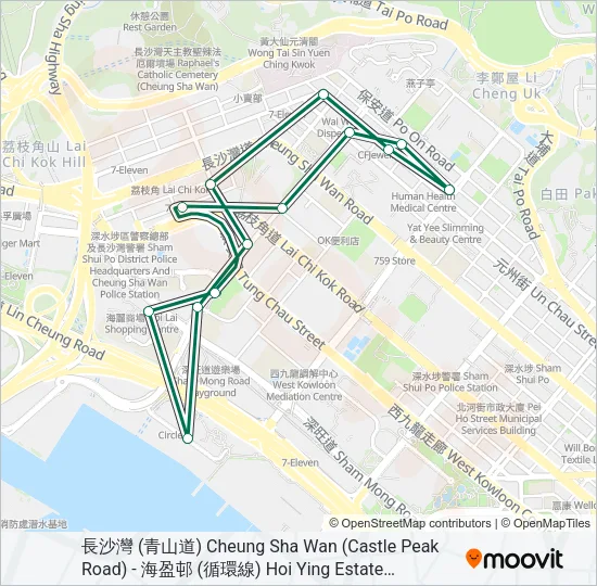 44 Bus Line Map