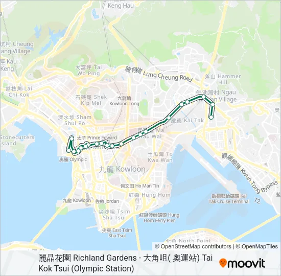 46 Bus Line Map
