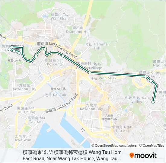 54 Bus Line Map