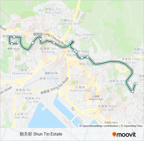54 Bus Line Map