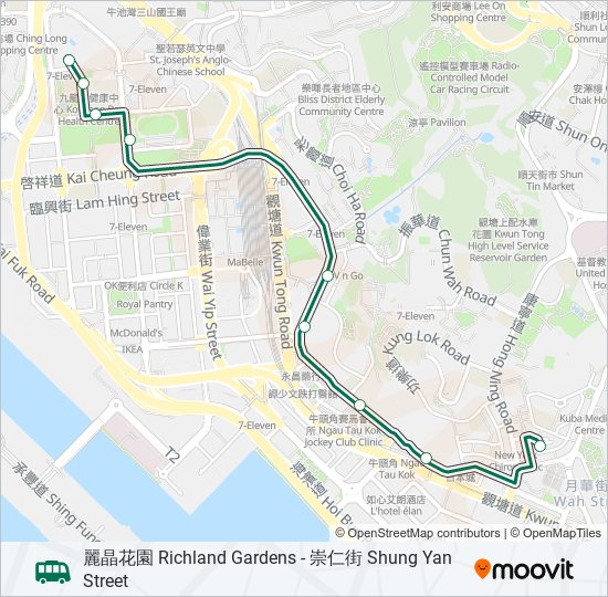 56 bus Line Map