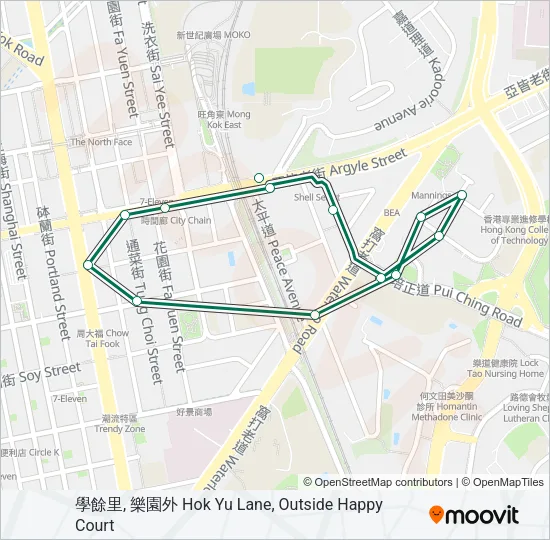 5M Bus Line Map
