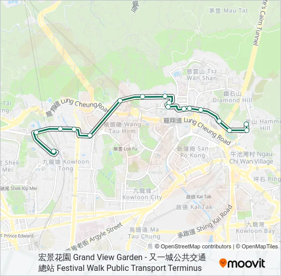 72 Bus Line Map