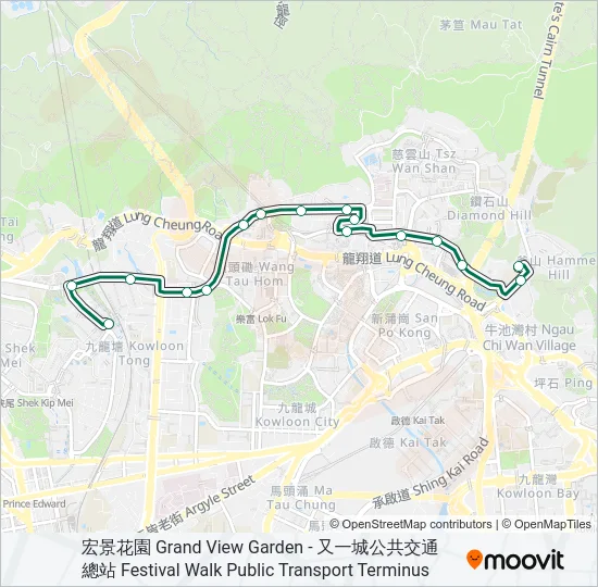 72 Bus Line Map