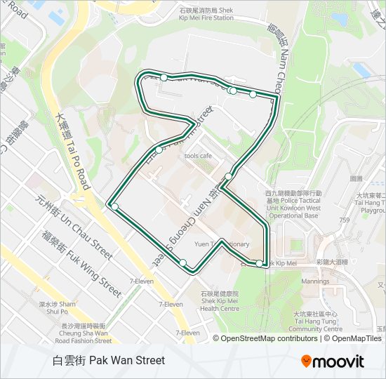 9M Bus Line Map