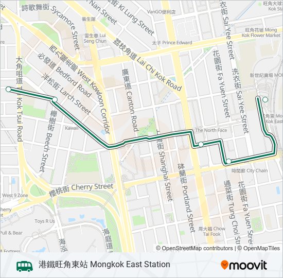 12A bus Line Map