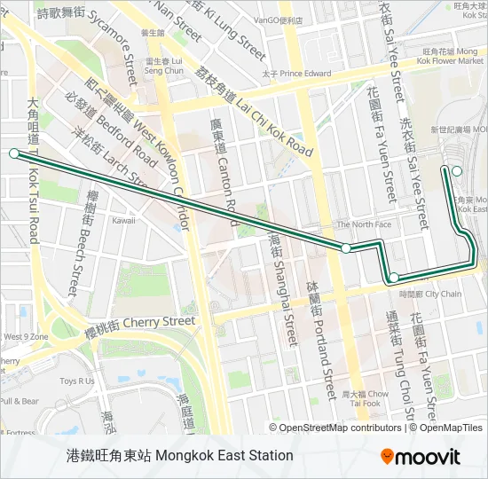 12A Bus Line Map