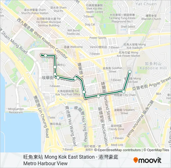 12B Bus Line Map