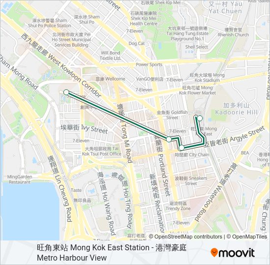12B Bus Line Map