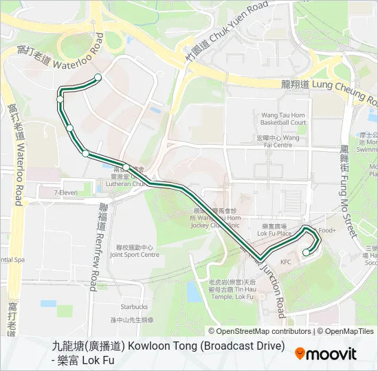 13A Bus Line Map