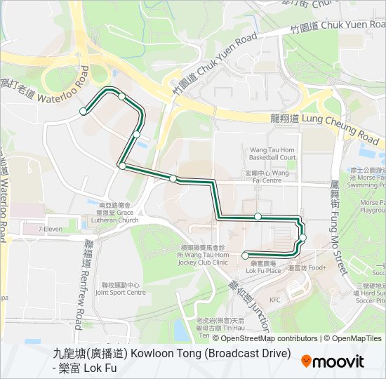 巴士13A的線路圖
