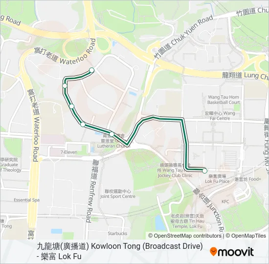 13A Bus Line Map