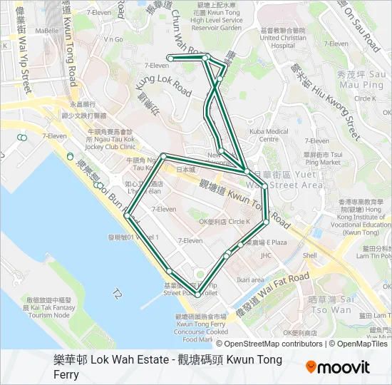 22A Bus Line Map