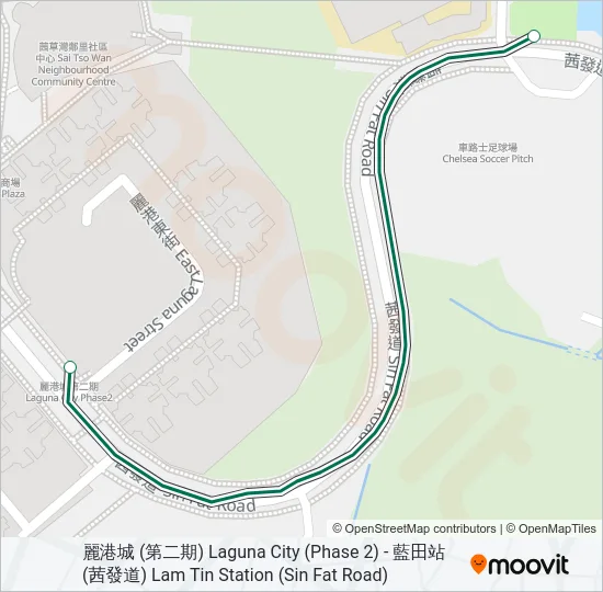 23S Bus Line Map