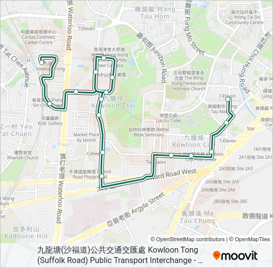 25A Bus Line Map