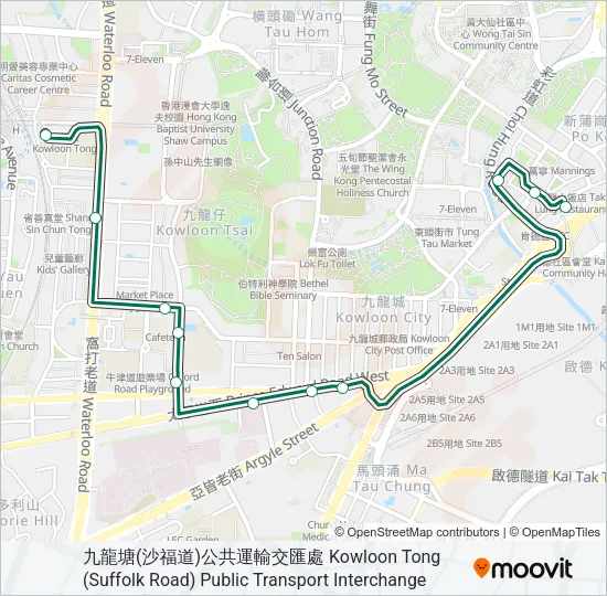 25B Bus Line Map