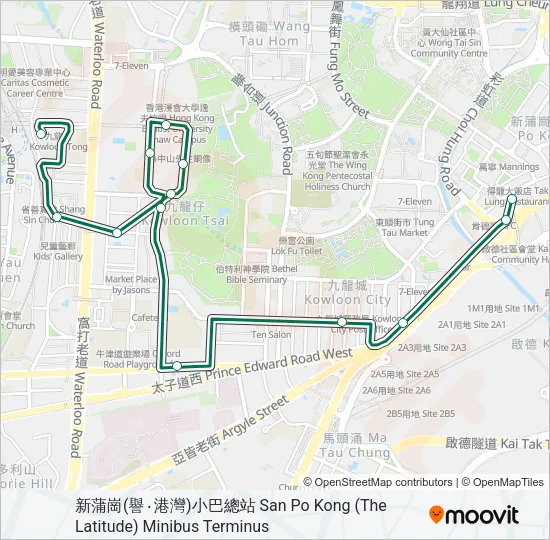 25B Bus Line Map
