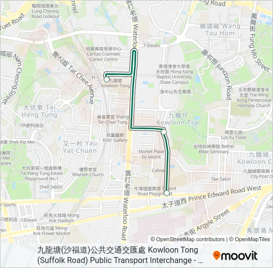 巴士25M的線路圖