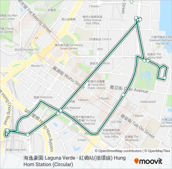 26W Bus Line Map
