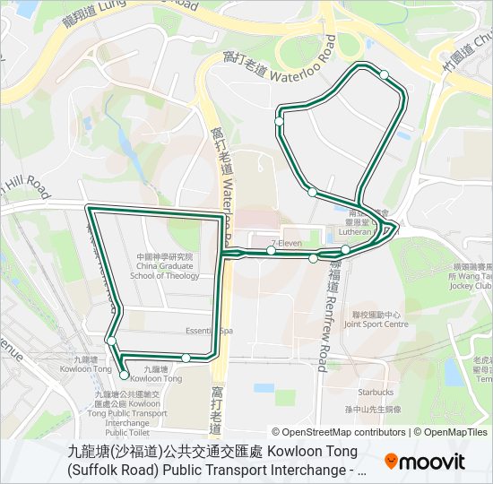 巴士29A的線路圖