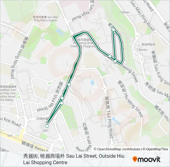 34M Bus Line Map