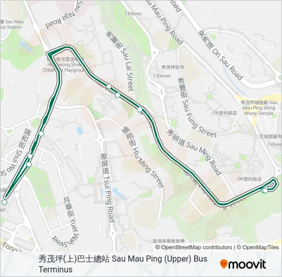 34S Bus Line Map