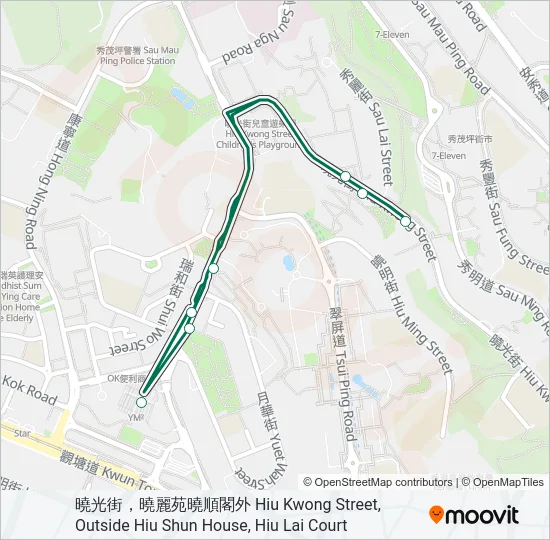 34S Bus Line Map