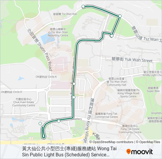巴士37A的線路圖