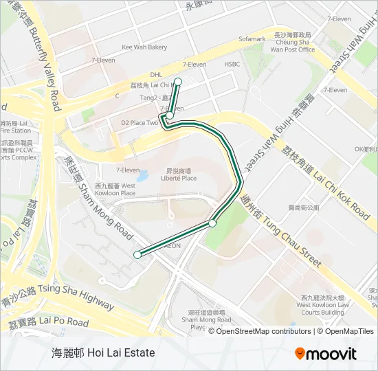 44A Bus Line Map