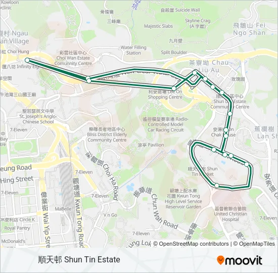 54M Bus Line Map