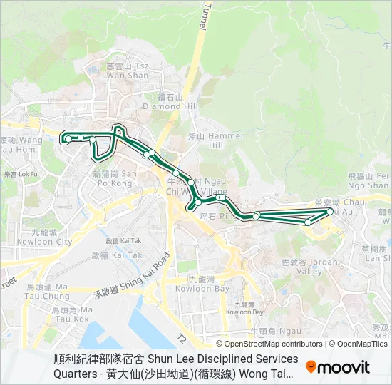 54S Bus Line Map